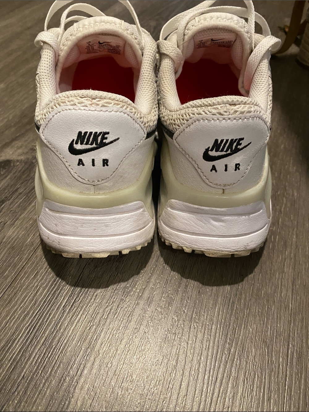Nike White and Light Gray Mesh Athletic Sneakers - Picture 3 of 4